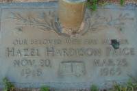 Hazel Hardison Paige -- Grave Marker in GreenLawn Memorial Park, Wilmington, New Hanover, North Carolina
