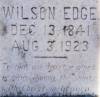 Wilson Edge headstone closeup