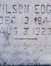 Wilson Edge headstone closeup