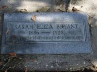 Sarah Eliza Paul Bryant Headstone