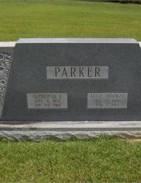 Alphonso F. and Lutie Dorman Parker headstone