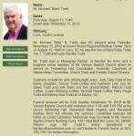 Obituary of Michael Bryce Todd