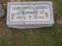 McDowell, Lizzie Orilla Hardee