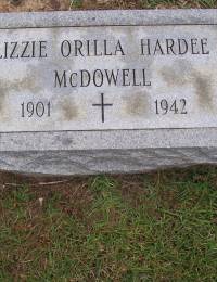 McDowell, Lizzie Orilla Hardee