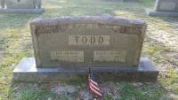 Coy Monroe Todd and Helen Chestnut Todd headstone