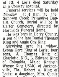 Alton P King 21 jan 1908-11 Apr 1970 Obit