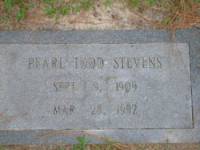 Pearl Inez Todd Stevens Tombstone