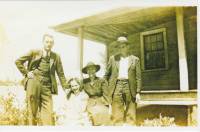 Casper Todd (in hat), Lizer McDowell Todd (in hat) and their son Freeman and his brand-new wife Ivadel Thorpe