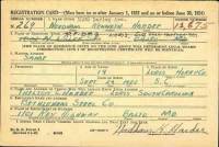 Needham Kenneth Hardee WWII Registration Card