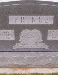 Prince, Waldo Marvin &amp; Esther Clydie Hughes headstone