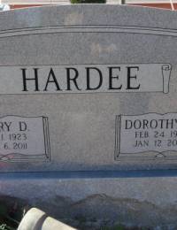 Hardee, Avery D and Dorothy marker