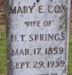 Springs, Mary E Cox (PV))