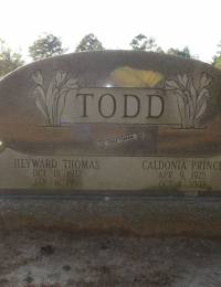 Heyward and Caldonia Todd headstone