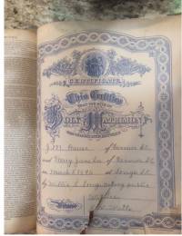 Marriage certificate