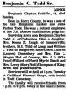 Benjamin Clayton Todd Sr Obit.