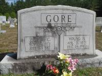 Young Napoleon Gore and Thursia C Gore Grave