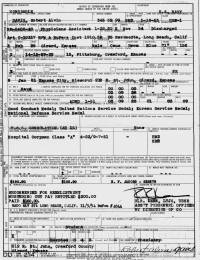 Robert A Davis discharge papers from the Navy