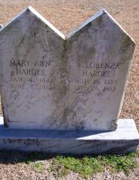 Hardee, William Lorenzo &amp; Mary Ann Cox (HC)