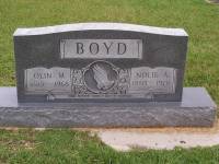 Boyd, Olin M &amp; Nolie A headstone