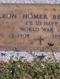 Leon Homer Bellamy 1908 - 1980 Bellamy Cemetery
