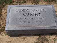 Lundy Monroe Vaught 1912 - 1978 Buck Creek Cemetery