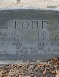 Nancy Joanna Strickland Todd Headstone