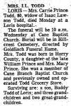 Carrie Prince Todd obituary