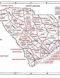 Map - Parishes of South Carolina, USA
