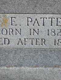 Mary E. Patterson -- Headstone Inscription ( Close Up )