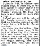 Obituary for John Daggett Boyd