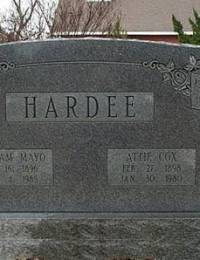 Hardee, William Mayo &amp; Attie Cox - marker