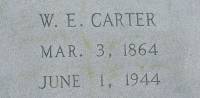 William Enoch Carter Headstone (b. 3.3.1864, d. 6.1.1944)