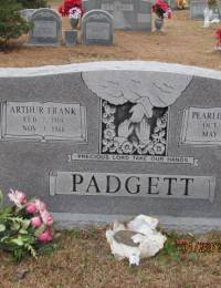 Arthur Frank and Danie Pearline Hollis Padgett headstone