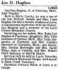 Joe Dale Hughes Obit.