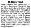 Donnie Horry Todd Obit.