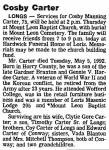 Cosby Manning Carter Obit.