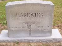 William Thomas &quot;Tommy&quot; Hardwick &amp; Wife Honor Jane Hardee Headstone