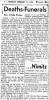 Rev. Clyde Prince obituary from Florence Morning News 2-21-1966