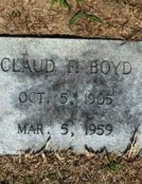 Claud F Boyd