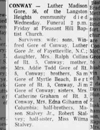 Obituary for Luther Madison Gore