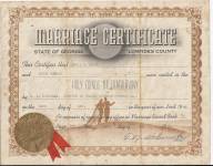 Marriage Certificate Dennis Smith and Rosha Morgan