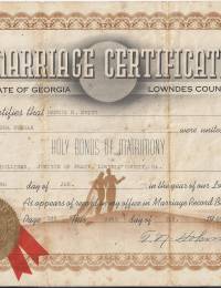Marriage Certificate Dennis Smith and Rosha Morgan