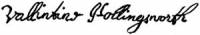 Valentine Hollingsworth signature