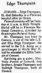 Edge Thompson obituary