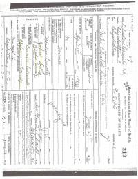 Julia Sikes Death Certificate