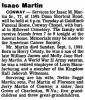 Isaac Martin Obit.