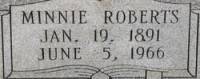 Minnie Roberts Todd headstone