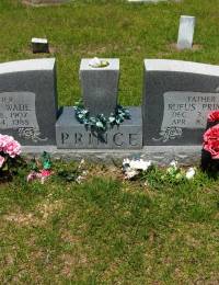 Rufus and Gracie Wade Prince headstone Hardee cemetery