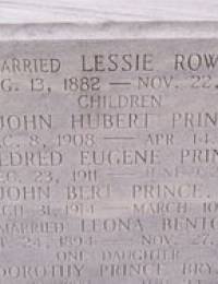 John Bert Prince(1883 - 1963)Find A Grave Memorial# 68811043