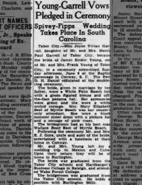 Newspapers.com - The News and Observer - 17 Jun 1948 - Page 10 Marriage of Garrel / Young